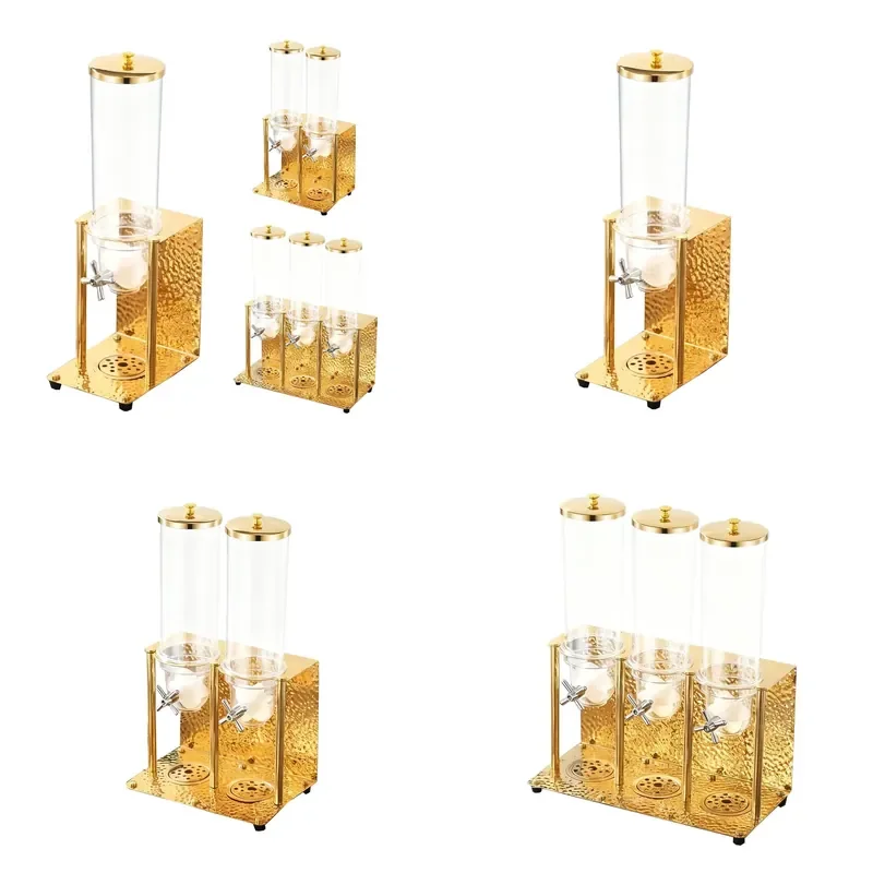 Nouveau Distributeur de Céréales Portable Airuisi Économique en Acier Inoxydable 2026, Qualité Commerciale, Doré Martelé, pour Aliments