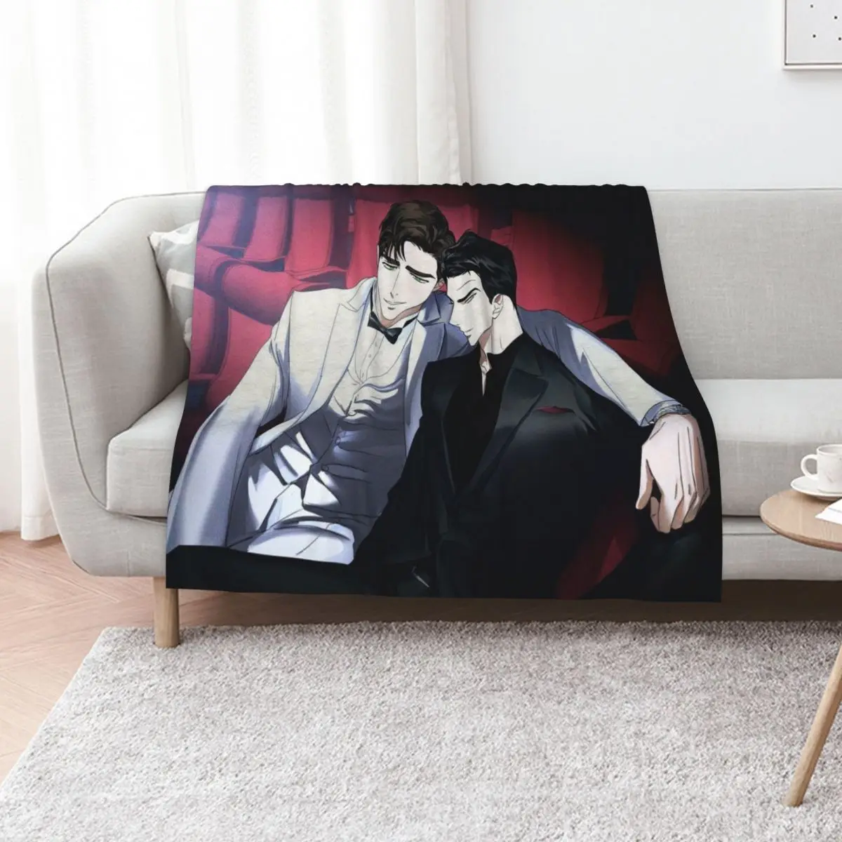 Jin Cheong Woo & Matthew Rayner Under The Green Light Manhwa Throw Blanket Soft Sherpa Fleece Warm Blanket for Winter