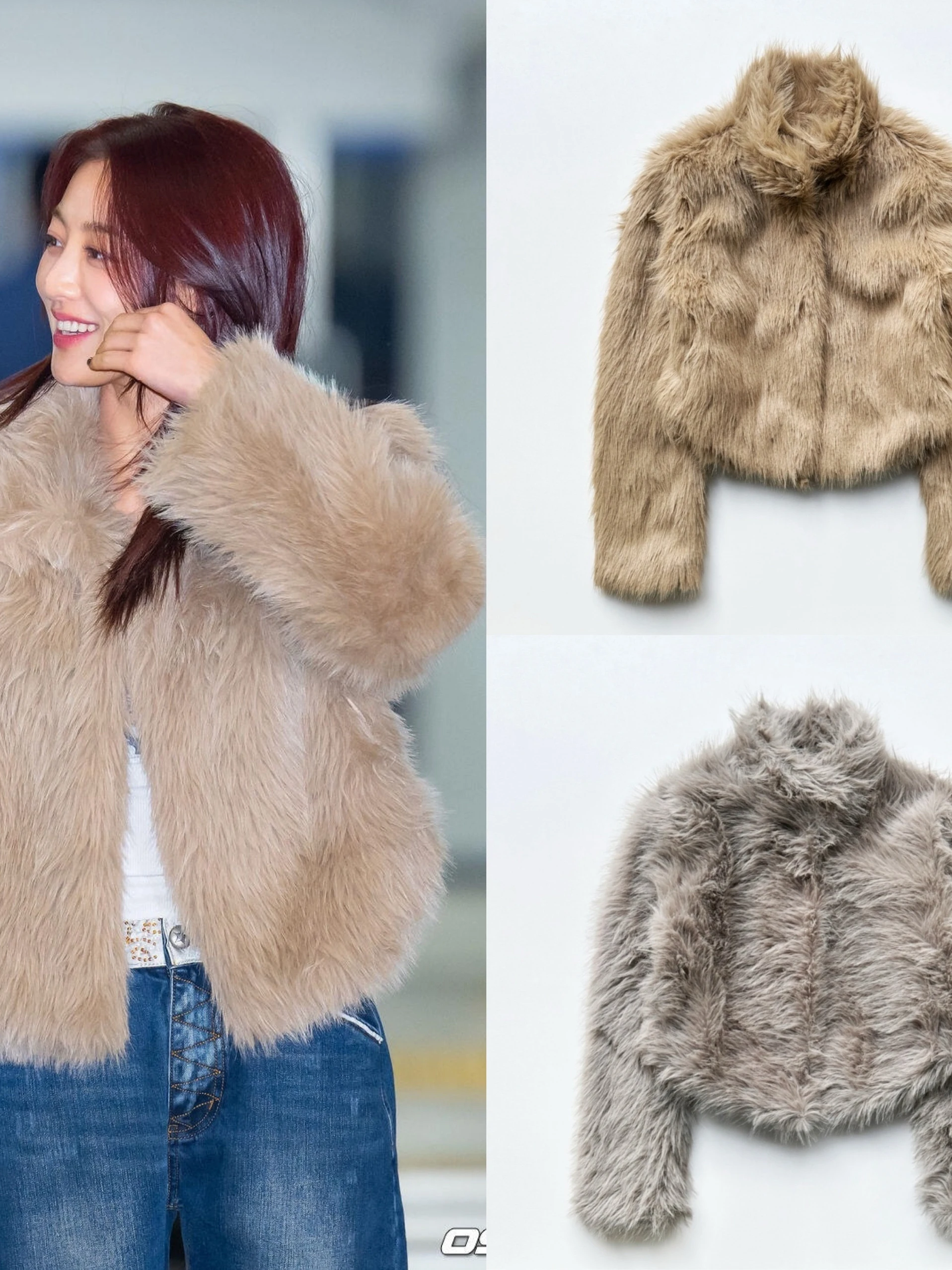 

Модная женская верхняя одежда: универсальная шуба из искусственного меха с длинным воротником из меха, экологически чистая, новинка осени-зимы