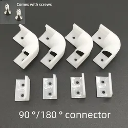 Conector de perfil de alumínio de ângulo LED Elo de perfil V/U de 90/180 graus para sistemas de iluminação