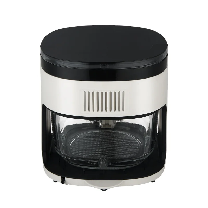 Square Clear Glass Pot Air Fryer House Digital Control Display Automatic Water Spray Electric Oven 4.2L 1300W Plastic Hornos TOC