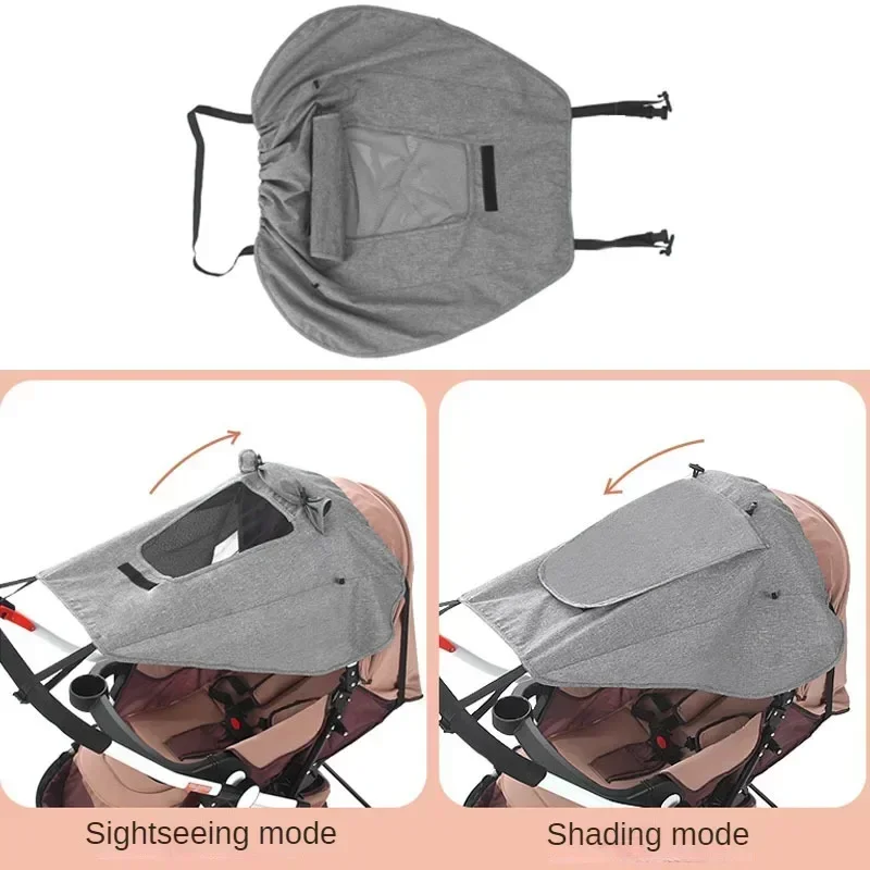 Universal Baby Stroller Accessories Sun Shade UV Protection Sunshade Carriage Canopy Cover for Prams Infants Car Seat Sun Visor