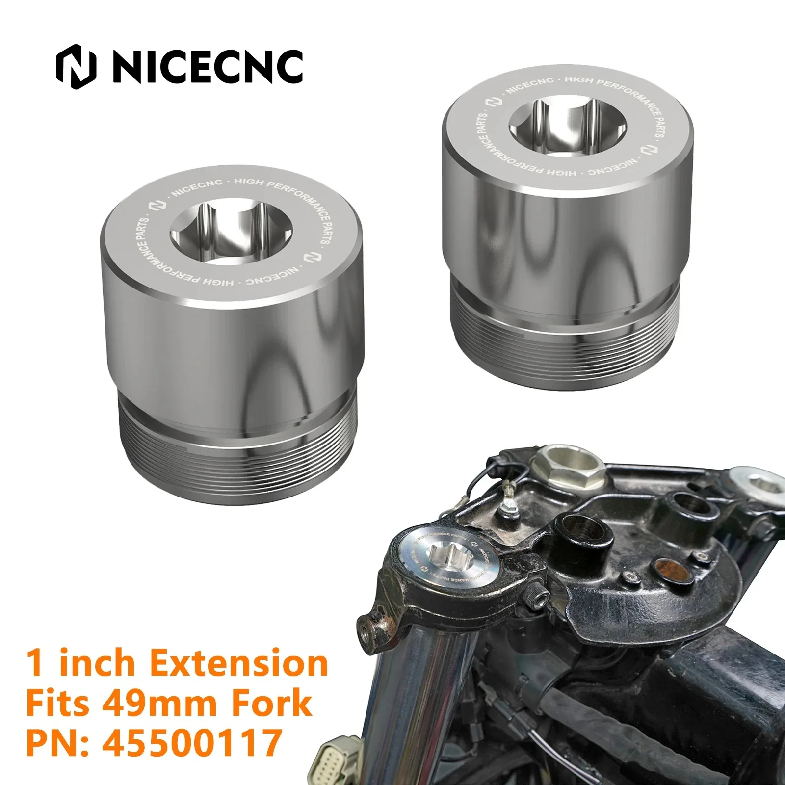 

Motorcycle Fork Risers Extension for Harley Road King FLHR 2014-2022 Road King Classic FLHRC 2014-2019 CVO Ultra Limited 18-2021