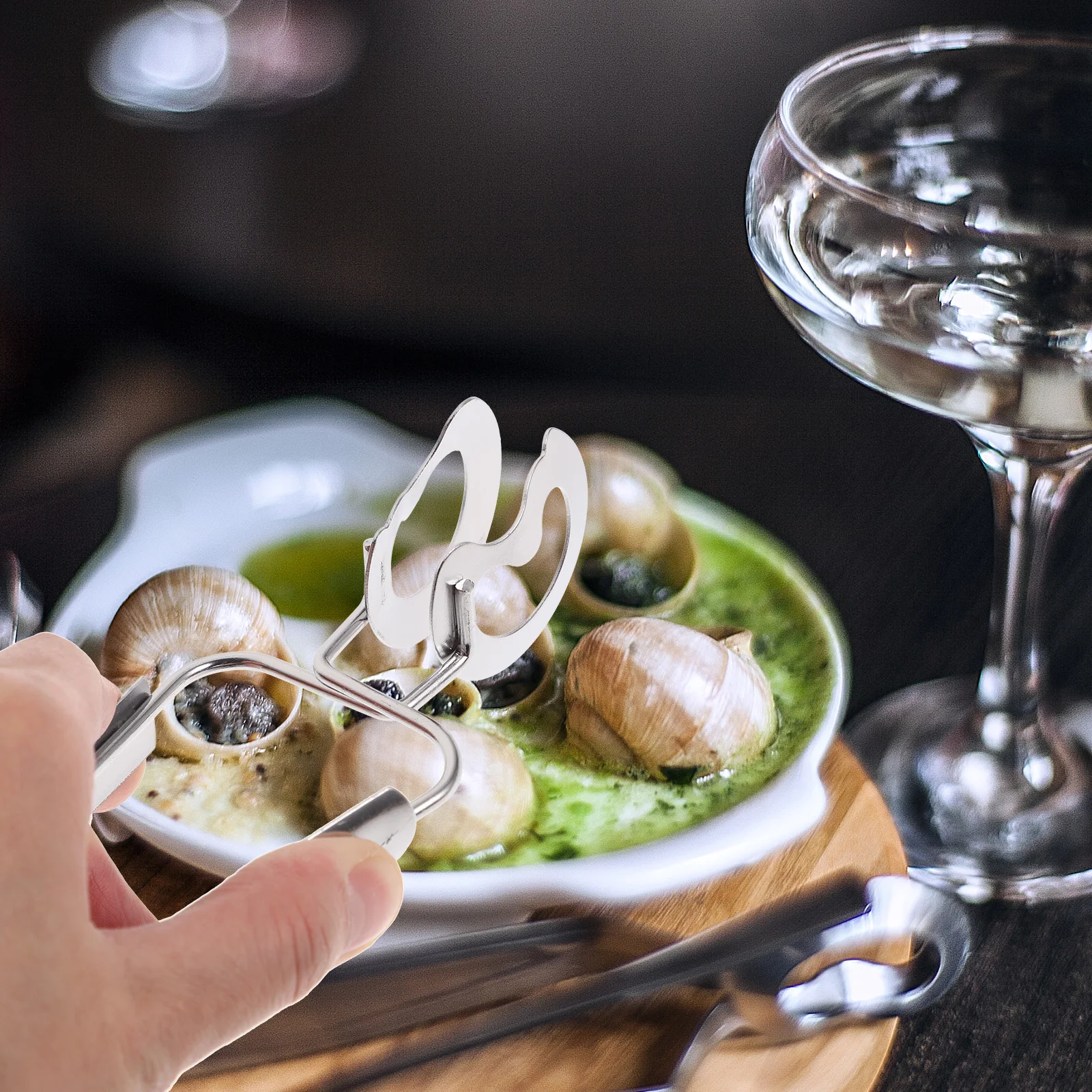 

3pcs Stainless Steel Snail Tongs Escargot Serving Clips Kitchen Food Spring Clips Ergonomic Heat Resistant Compact for Cooking