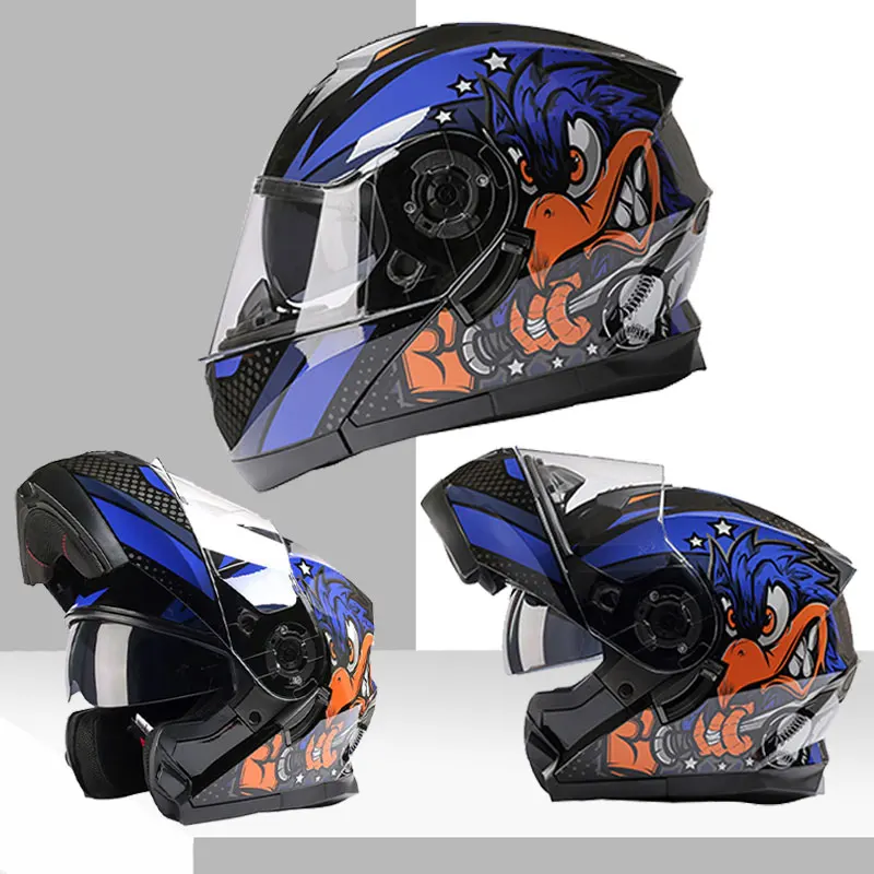 

Двойные козырьки, откидной Casco Casque, модульный мотоциклетный шлем, анфас, Kask, гоночный шлем, Moto Capacete, одобренный ECE DOT