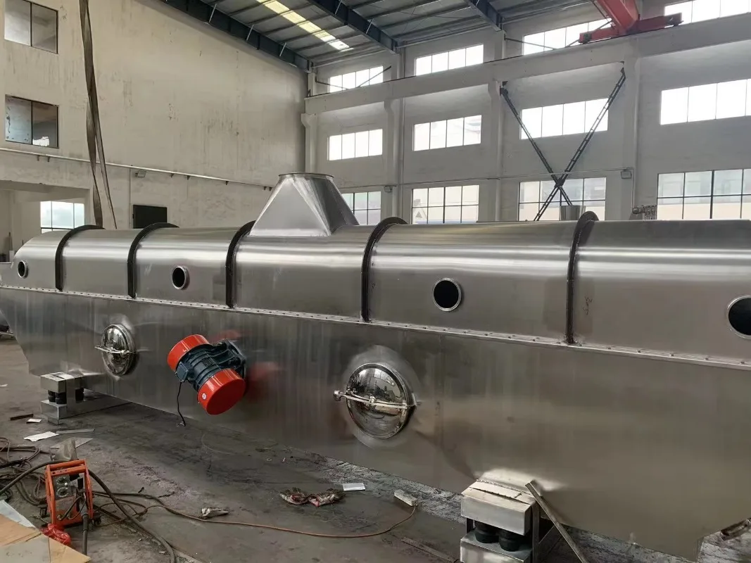 Vibrating Fluid Bed Drying Oven Automatic Sugar Salt Food Processing SUS316L Continuous Electric Dryer OEM Customized