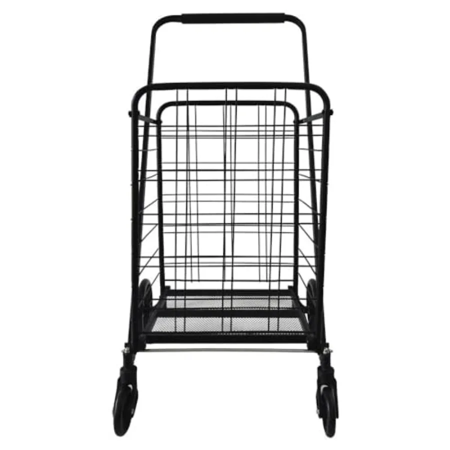 عربة أدوات قابلة للطي من SereneLife عربة تسوق وغسيل محمولة قابلة للطي مع عجلات سهلة الانزلاق شديدة التحمل ورغوة ناعمة