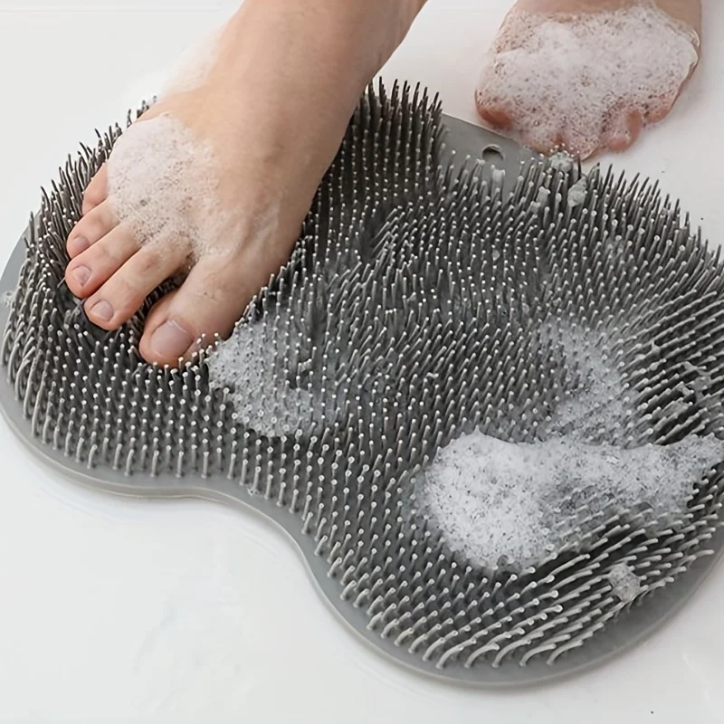 1PC Bath Brush Exfoliating Pad Shower Foot Massage Pad Suction Cup Brush for Wiping The Back Foot Washing Brush  Bathing Body