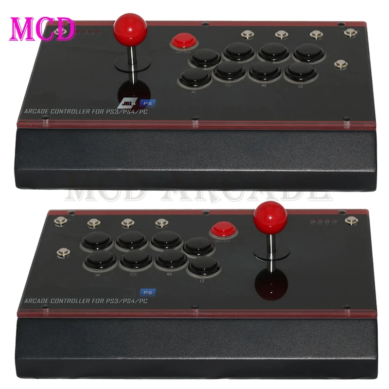 Support Left and Right Handed Players Arcade Controller Fight Stick Original Sanwa OBSF24-30 Buttons for PS4/PS3/PC