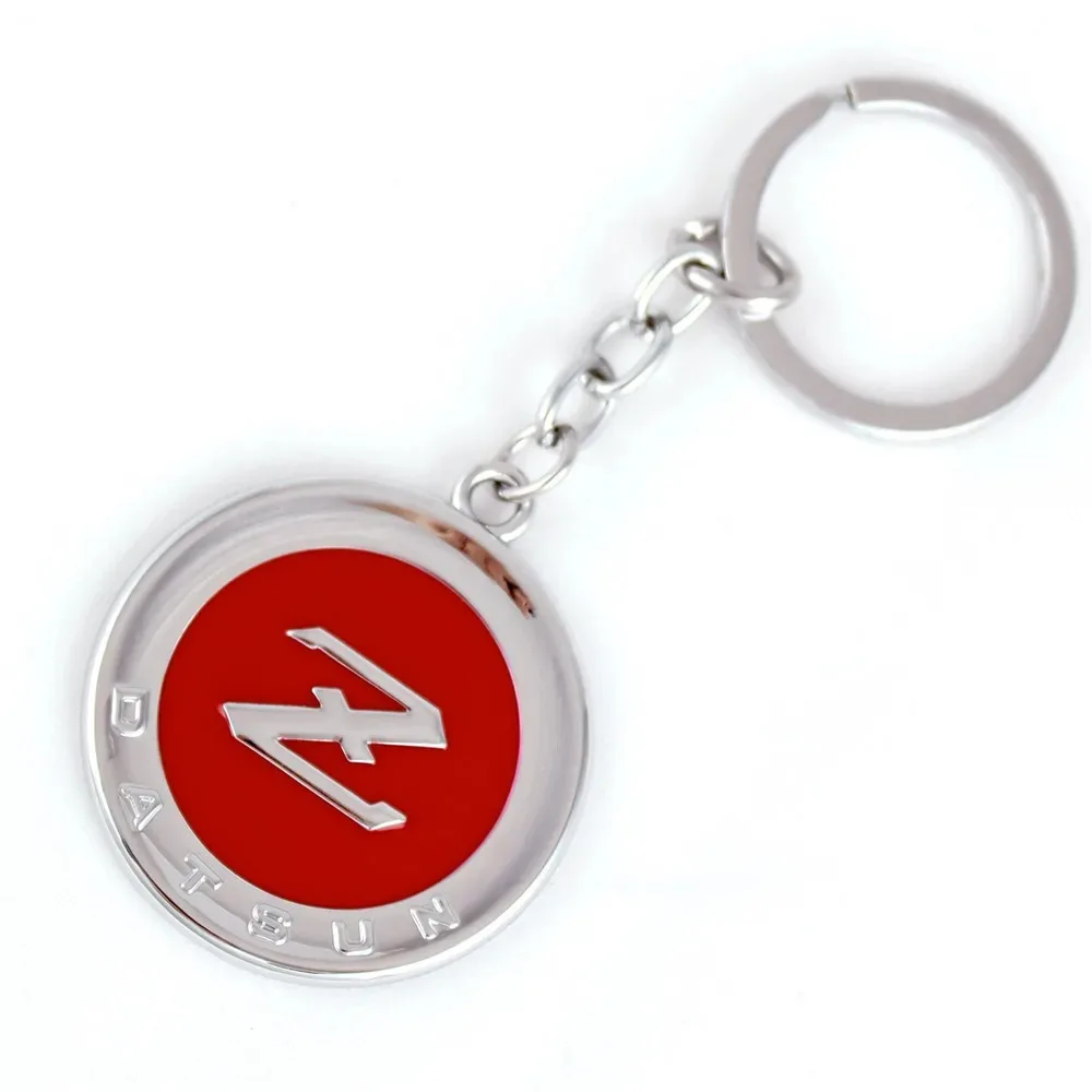 1 Piece Fairlady Z 370Z 350Z Chrome Red DATSUN Z Nameplate Car Key Chain Key Ring Keychain Fit