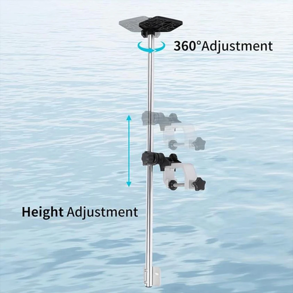 

Универсальное крепление для датчика 360°, портативное, 2026 ° Регулируемое поворотное крепление для эхолота на штангу для лодки, каноэ, каяка