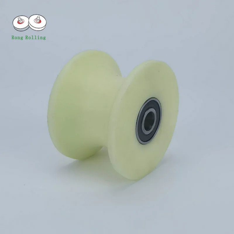 3inch sliding gate u groove nylon rollers,sliding door nylon wheel,u groove diameter 50mm,steel track roller with groove u.