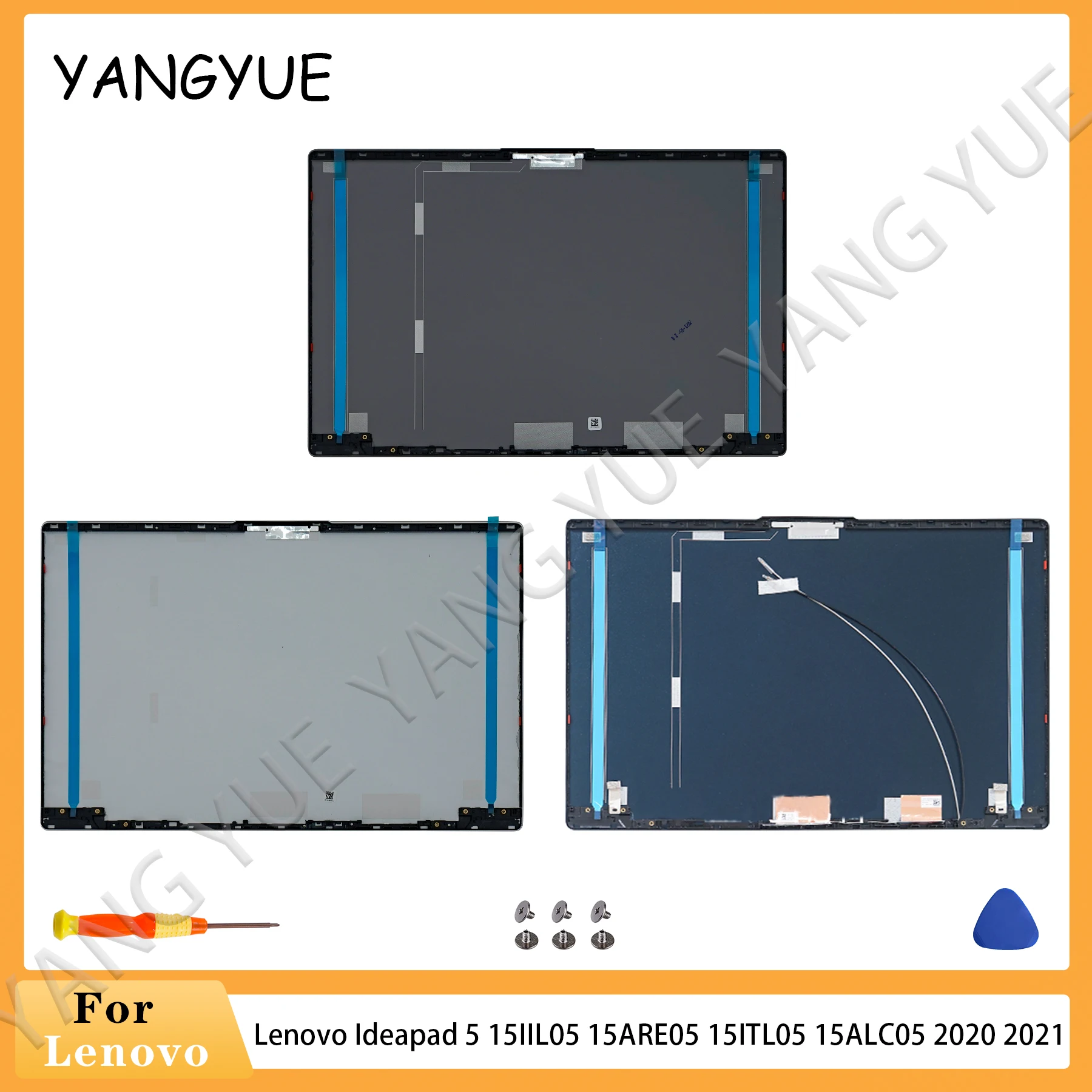 

New For Lenovo Cover Replace Ideapad 5 15IIL05 15ARE05 15ITL05 15ALC05 2020 2021 LCD Back Front Bezel Rear Lid Top Bottom Case