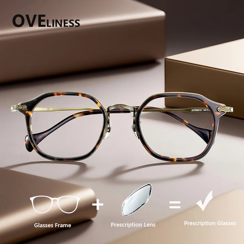 

2026 optical Acetate Titanium Glasses Frame Men Women Vintage Round Prescription Eyeglasses frames Spectacles myopia Eyewear