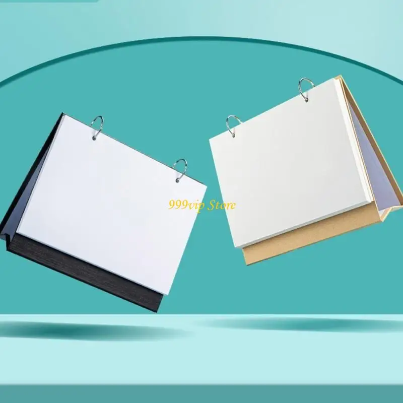 C90C 2Pcs Easy Assembly Paper Calendar Set with 13 White Pages for Hand Painted Art
