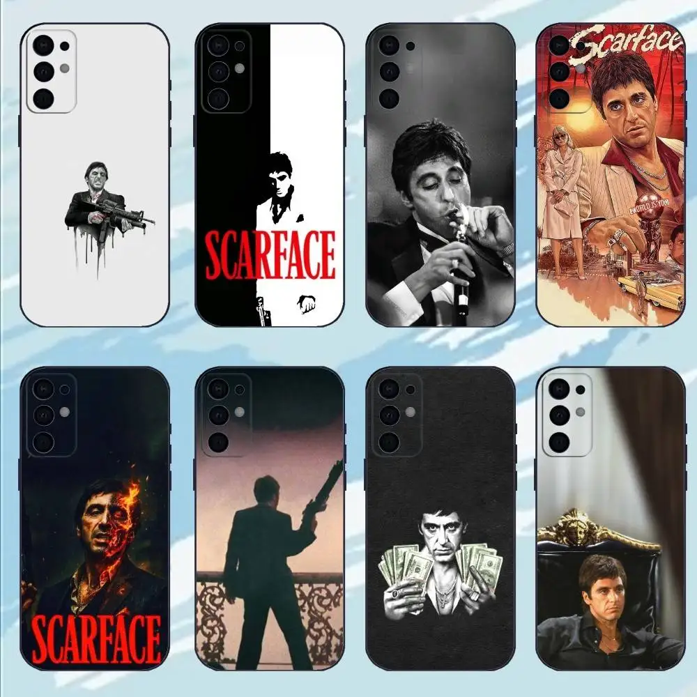 

Movie S-Scarface Phone Case For Samsung S25,S24,S23,S22,S21,S20,Plus,Soft Black Shell