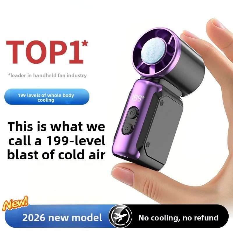 New Mini Handheld Fan, Portable Small Electric Fan, USB Charging Turbo Pocket Fan for Outdoor Camping Travel and Office Use