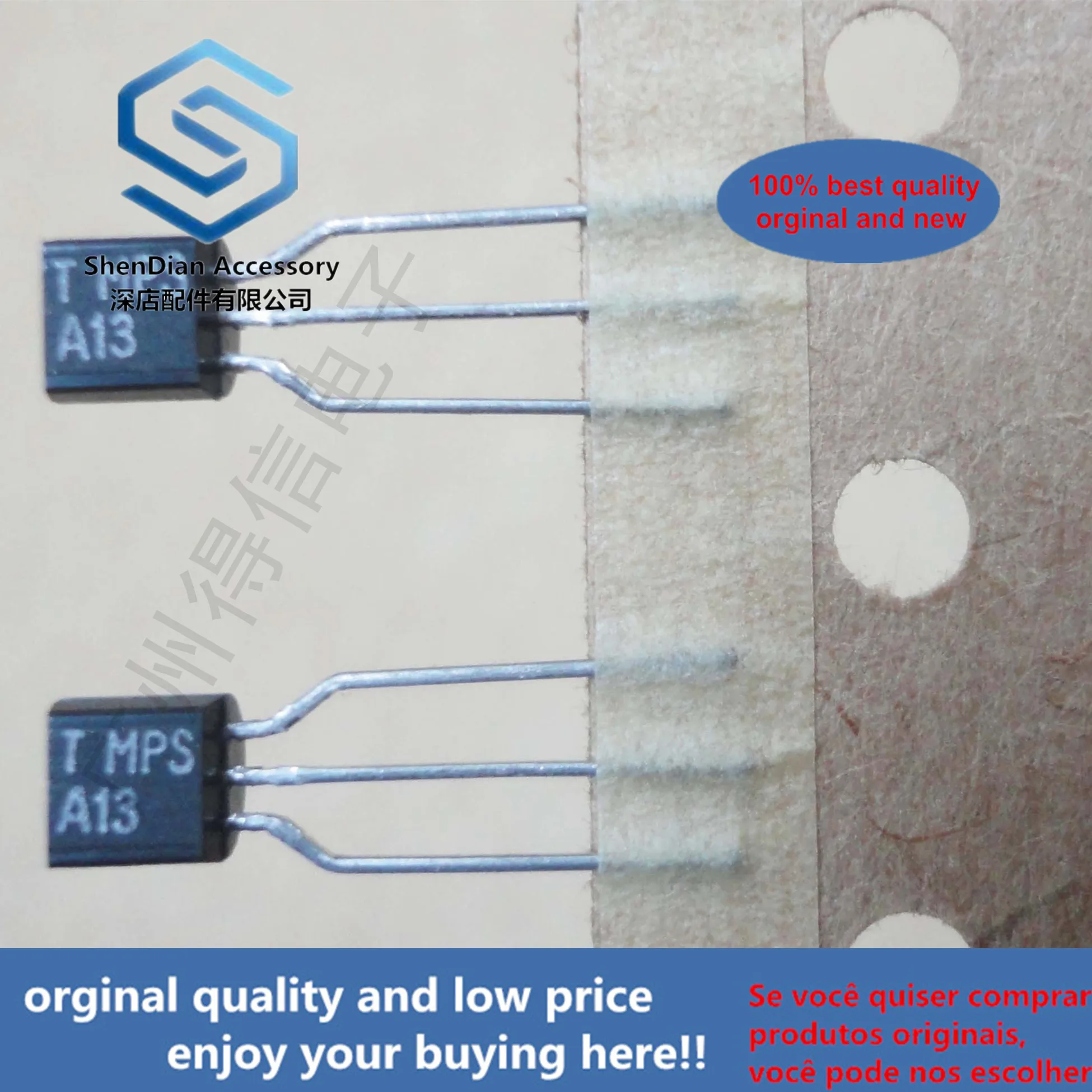 30pcs 100% orginal new MPSA13 A13 TO -92  EPITAXIAL PLANAR NPN TRANSISTOR  real photo