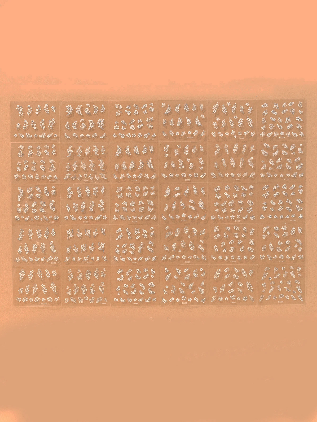 30sheets 2023 New Rhinestone White Flower 3D Decals Decoration Nails Art Accessories Design Sticker