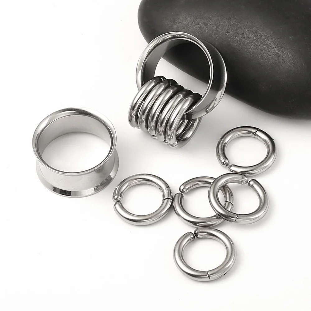 Twolobes Ear Cuff 316 Stainless Steel Ear Clip Earrings Fake Cartilage Piercing Women Men Jewelry Hypoallergenic — zdjęcie 4