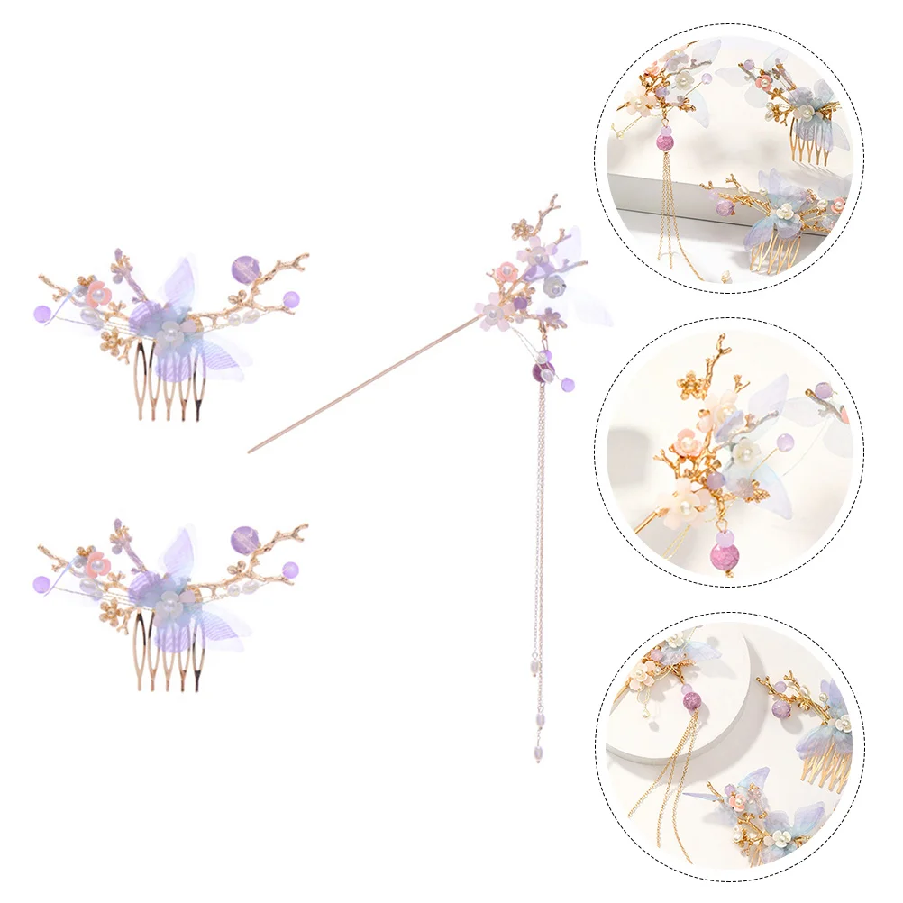 

Vintage Headdress Long Tassel Hairpins Retro Vintage Headdress Style Wedding Hair Comb Bridal Accessories Pearl Combs