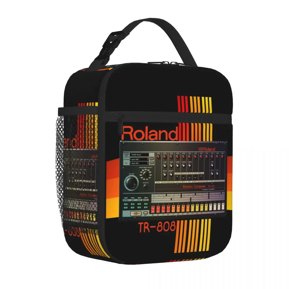 Roland Tr-808 Drum Machine Model Lunch Bags Insulated Lunch Tote Waterproof Bento Box Resuable Picnic Bags for Woman Work Kids