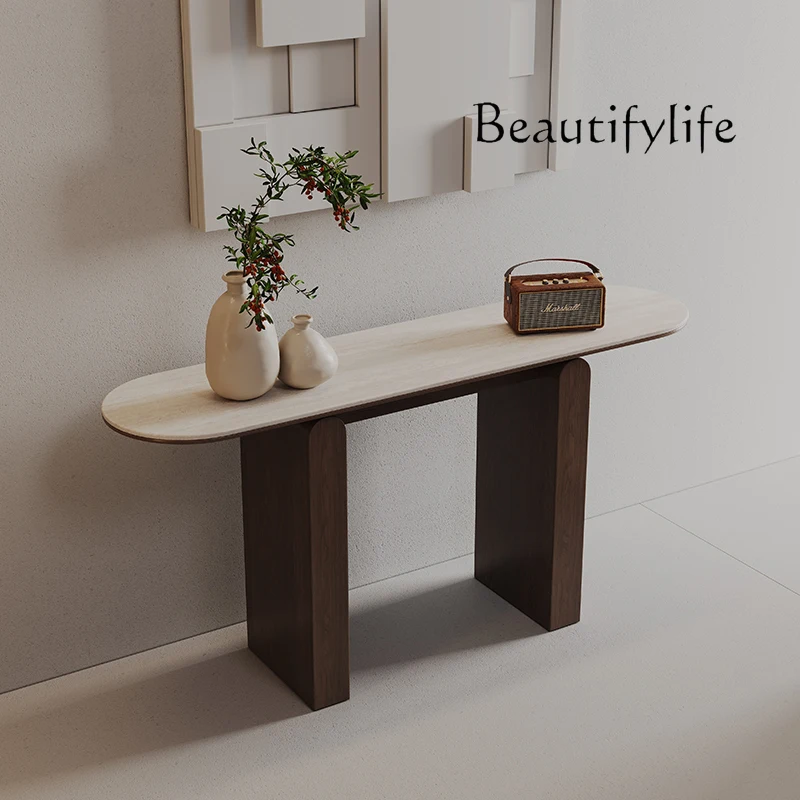 

Designer Advanced Sense Entrance Entrance Table Italian Minimalist Medieval Style Living Room Corridor Slate