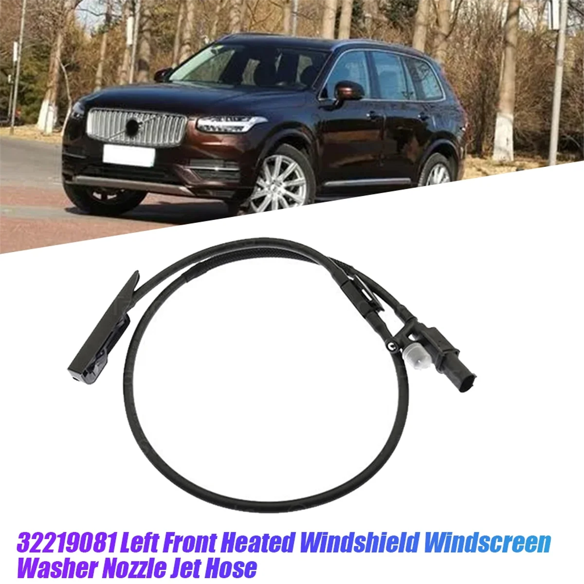 32219081 Left Front Windshield Windscreen Washer Nozzle Jet Hose for Volvo XC90 MK2 2016-2020 Windshield Nozzle Heated