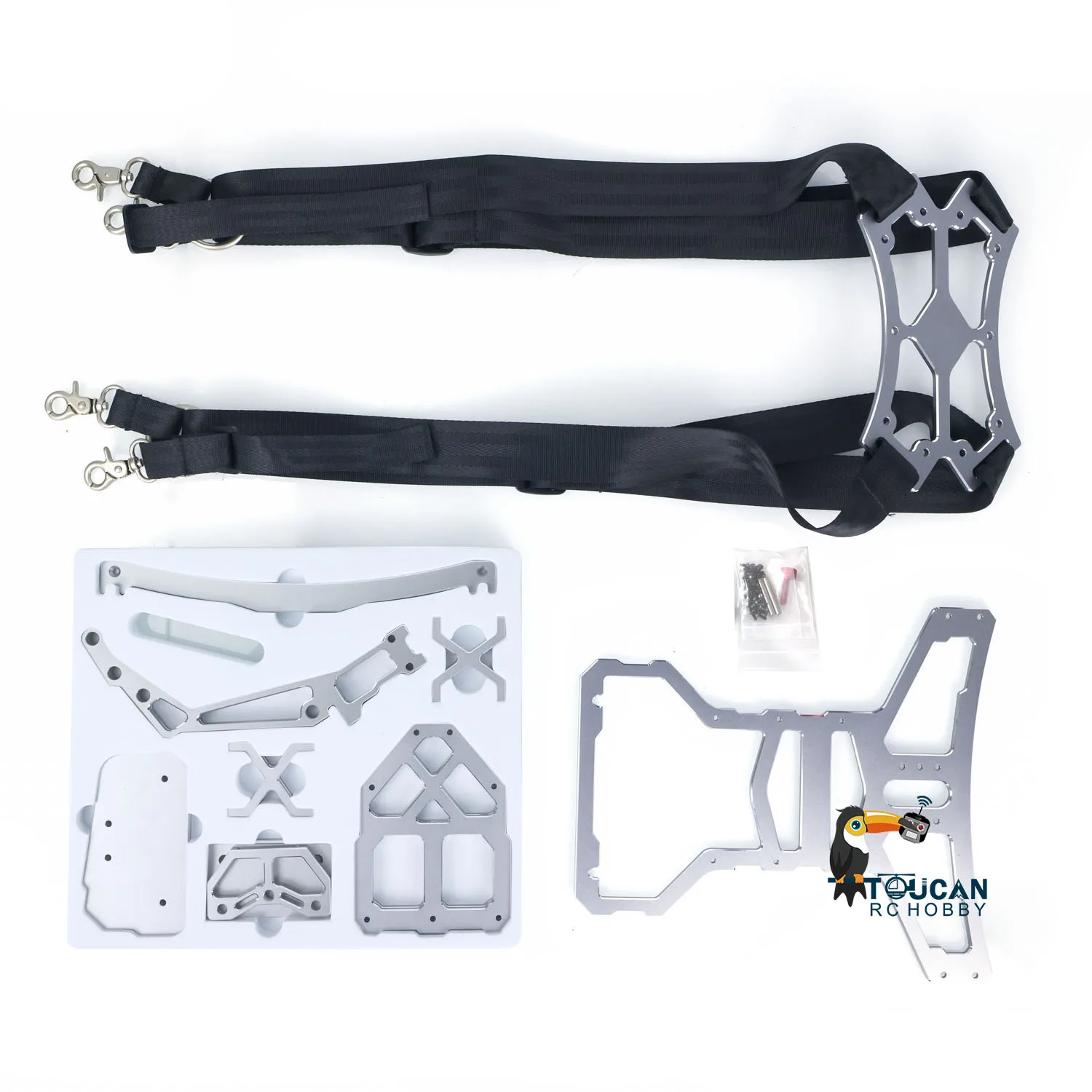 Metalowa taca na akcesoria z paskiem do pilota Flysky Paladin PL18EV, model samochodu, akcesorium do nadajnika TH21526, części zamienniki US Stock