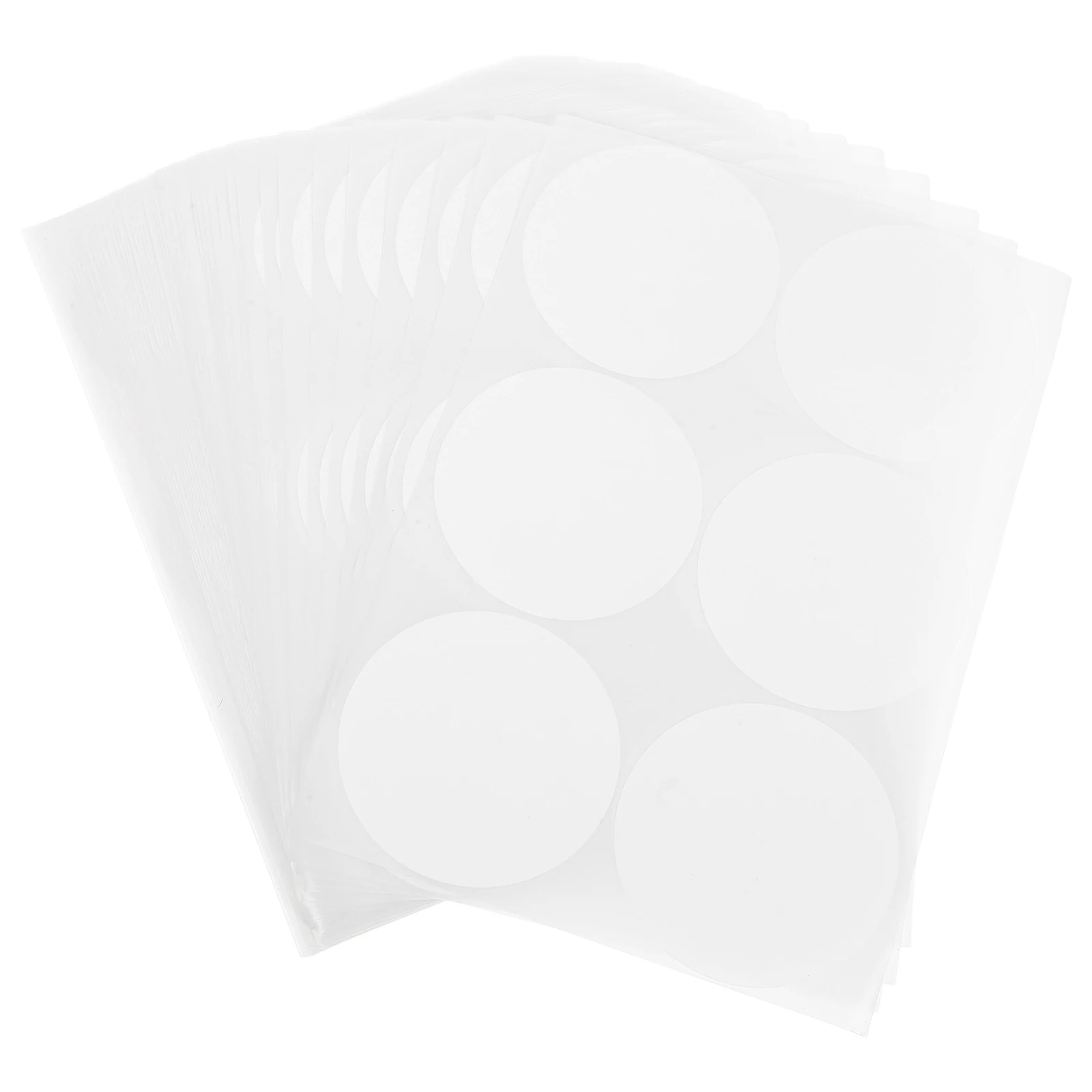 

50 Sheets Round Stickers Label White Envelope Seals Self-adhesive Labels Dot Writable Food for Meal Prep Letters Removable