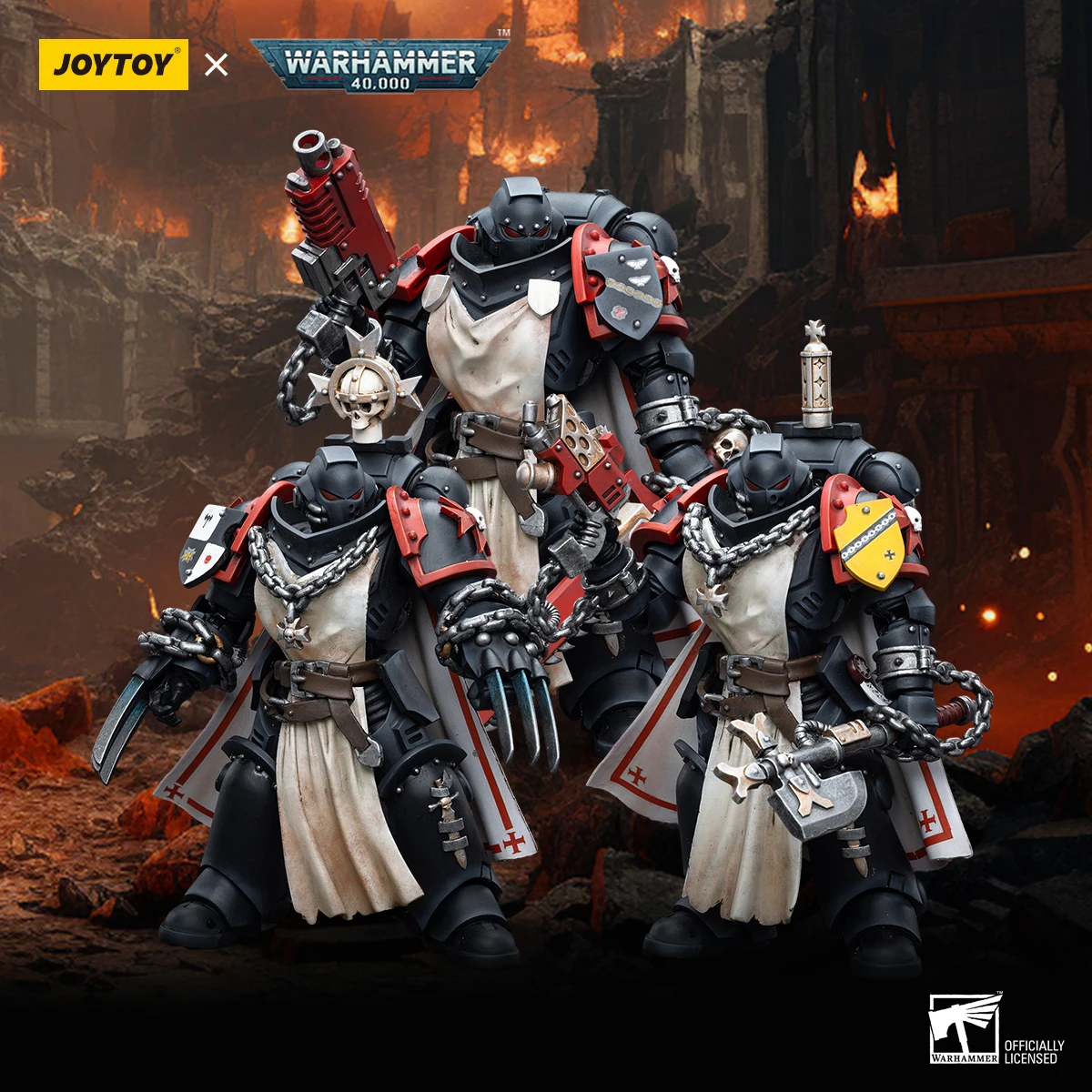 

[В НАЛИЧИИ] JOYTOY Warhammer 40k 1/18 Фигурка Черные тамплиеры Primaris Sword Brethren 3 шт. Аниме Военная модель игрушки Подарки