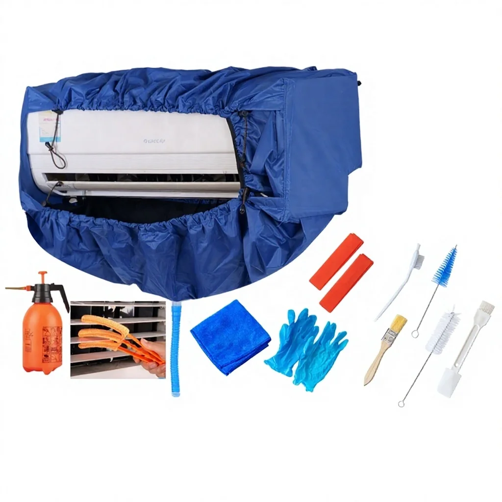 2026 Upgraded Air Conditioner Cleaning Kit PVC Material Waterproof Cover Full Set Cleaning Tools Split Indoor Units Heavy