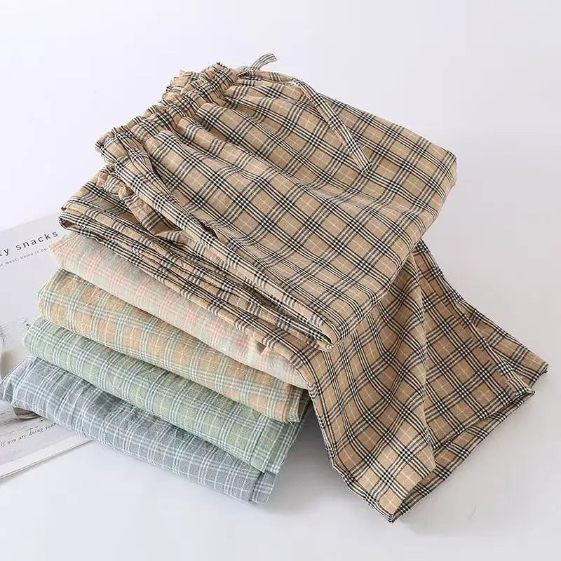 سراويل بيجامة رجالية متعددة الاستخدامات عالية الجودة، سراويل طويلة للربيع والخريف، سراويل مريحة أنيقة مخططة كبيرة الحجم يمكن ارتداؤها في الخارج