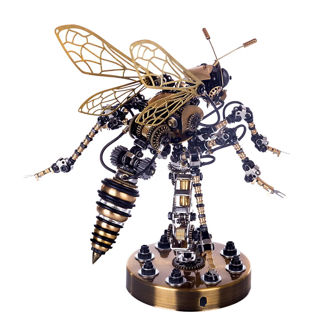 

3D Children's Toys Adult Gifts Mechanical Wasp Assembly Craft Stainless Steel Insect Puzzle Model Kit Voice Controlled Engine