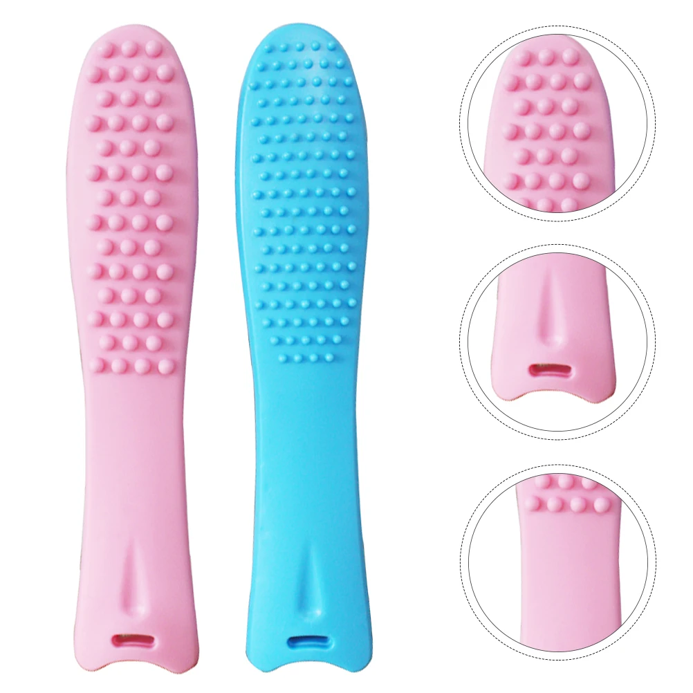 

2Pcs Massage Body Tool Muscle Tissue Pressure Points Relief Aches Massage Stick Pains Blue Back Neck Care Scraper Bat