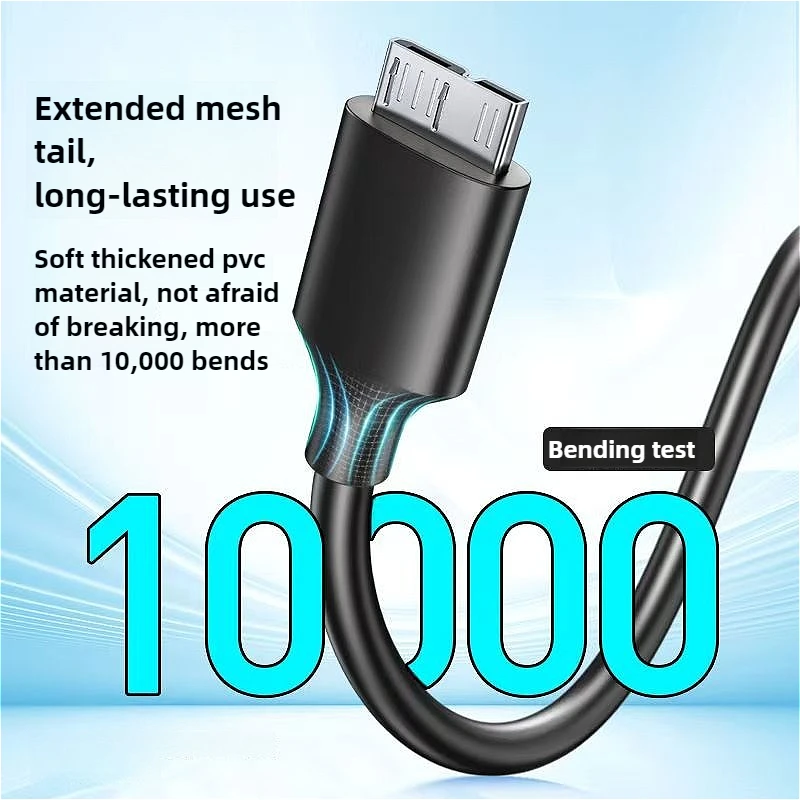 Kabel Adaptor Jantan USB 3.0 Tipe A Ke USB 3.0 Mikro B Kabel Sinkronisasi Data untuk Hard Drive Disk Eksternal HDD Kabel Kecepatan Super