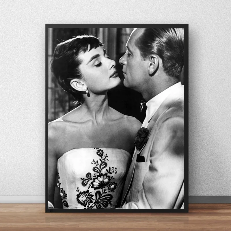 Black and White Audrey Hepburn Classic Photos Poster Print Wall Art Pictures Canvas Painting Living Room Bedroom Home Decor Gift