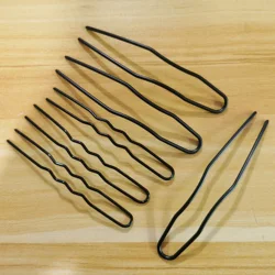 5pcs/lot Large U Shaped Metal Hair Clip Pins Ballet Hairpins Black Bobby Hair Styling Grips Hair Bun Clips for Women Girls