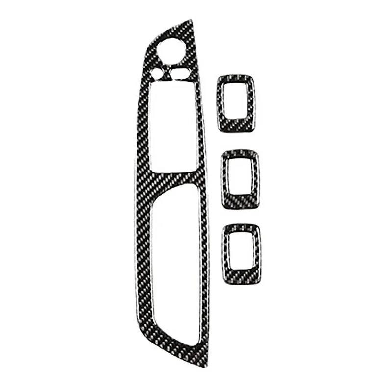 New-Car Soft Carbon Fiber Interior Window Lift Switch Button Frame Cover Trim For BMW X5 E70 X6 E71 2008-2013 RHD