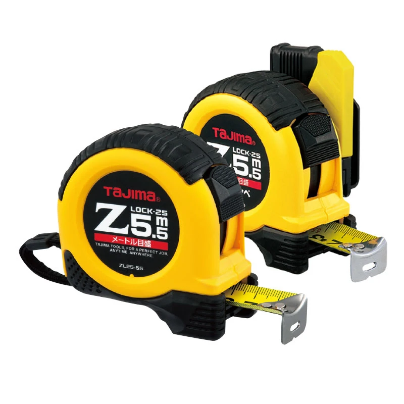 

Tajima tool Z series lock buckle Tape measure anti-slip rubber roll ruler 5 m 8 m thick tape