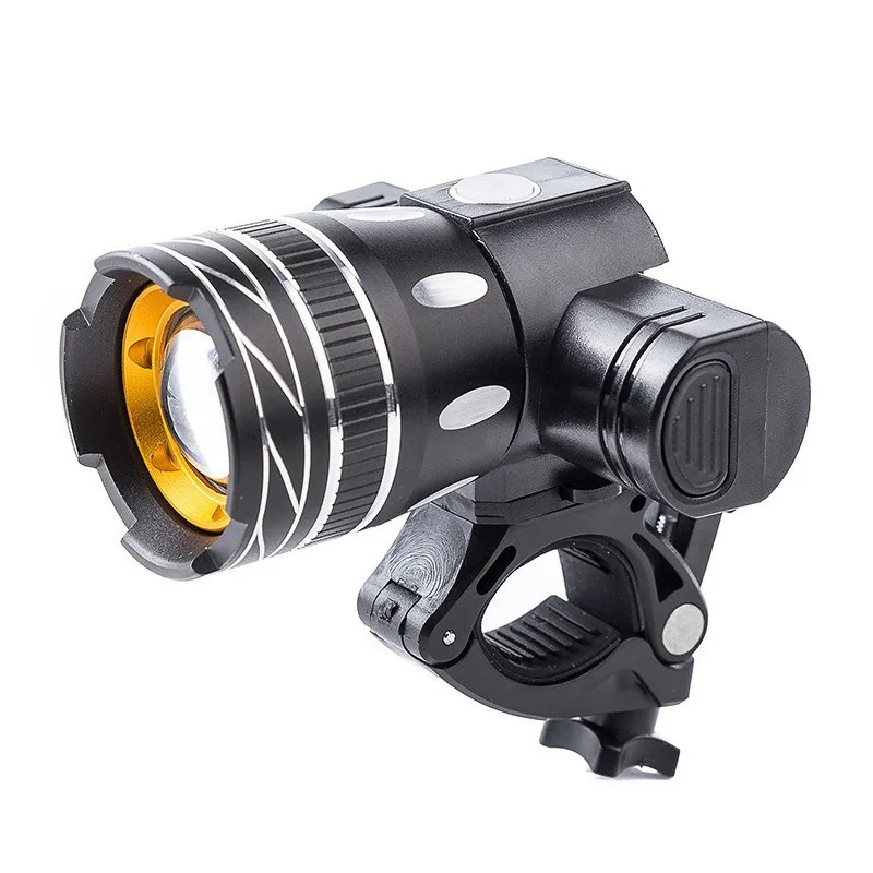 Bike Headlight T6 Super Bright Cycling Flashlight - USB Rechargeable, Waterproof, LED Lighting for Night Bicycle Riding