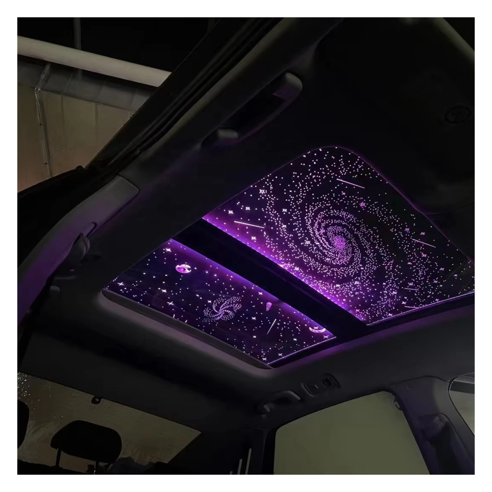 Colorful Rainbow Car Sunroof Sky Film Auto Interior Ambient Lighting Waterproof Modified Decoration Accessory