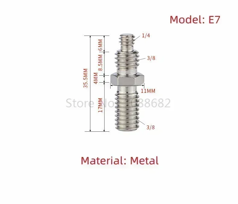 نوع طويل المسمار ترايبود مركز المسمار الذكور 1/4 إلى 3/8 محول للصور البطلينوس Benro SIRUI TRIOPO DIAT Monopod مركز محور محول