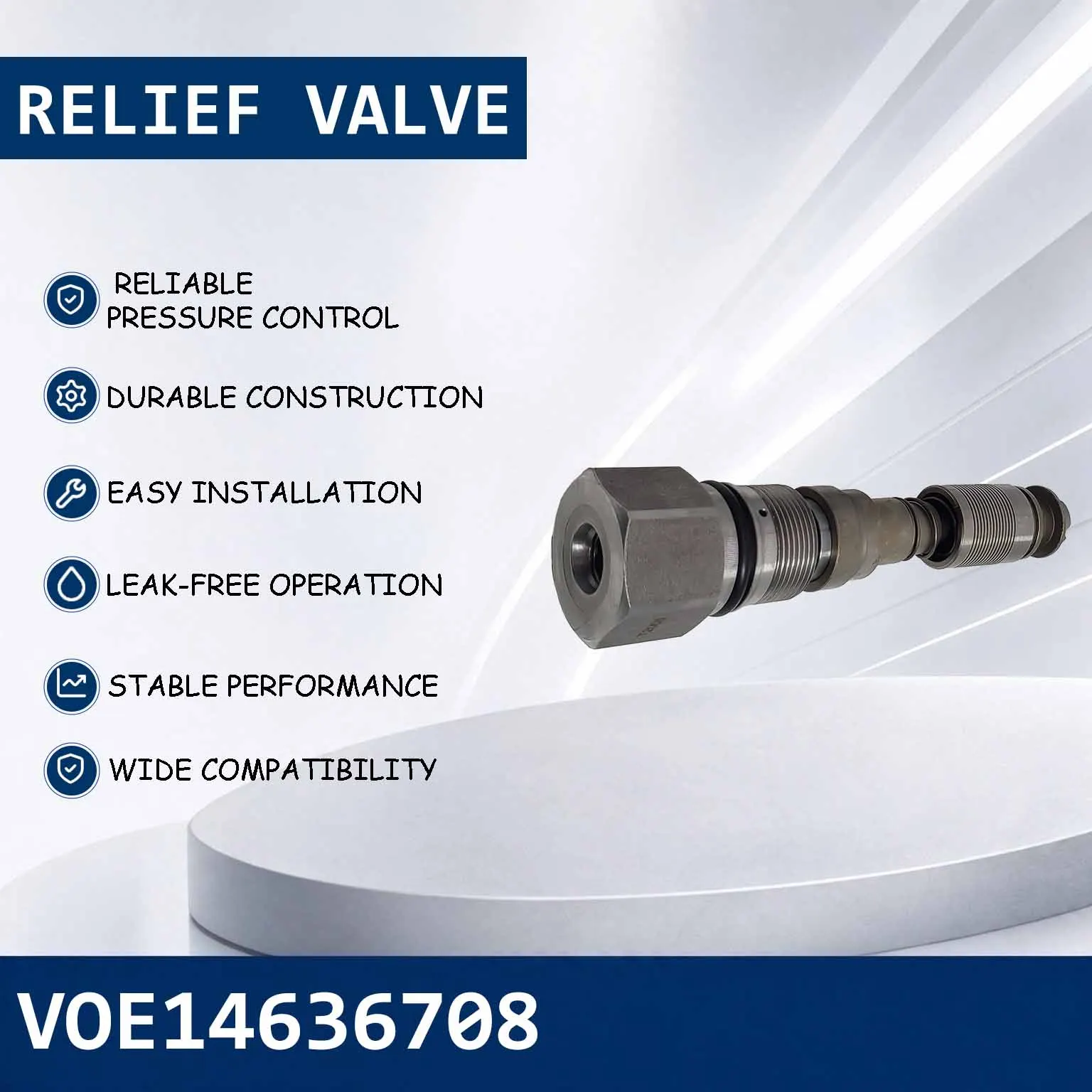 Relief Valve 14636708 VOE14636708 For Volvo EC210 EC240 EC290 Excavator Diesel