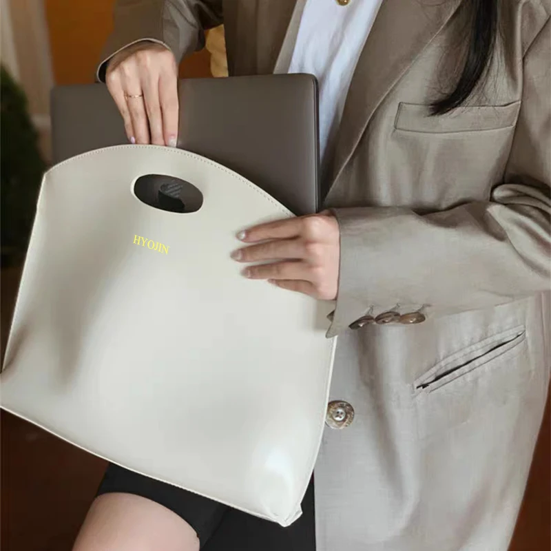 Luxus Design Benutzerdefinierte Initialen Laptop Tasche Business Büro Große Kapazität PU Leder Aktentasche Frau Mode Schlanke Notebook Handtasche