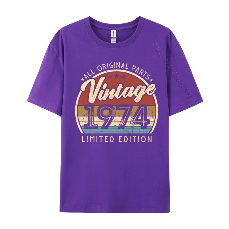Vintage 1974 Limited Edition 48 Years Old 48th Birthday Pullover Hoodie T-Shirts Tops Shirts Fashion Unique Tee Shirts Men