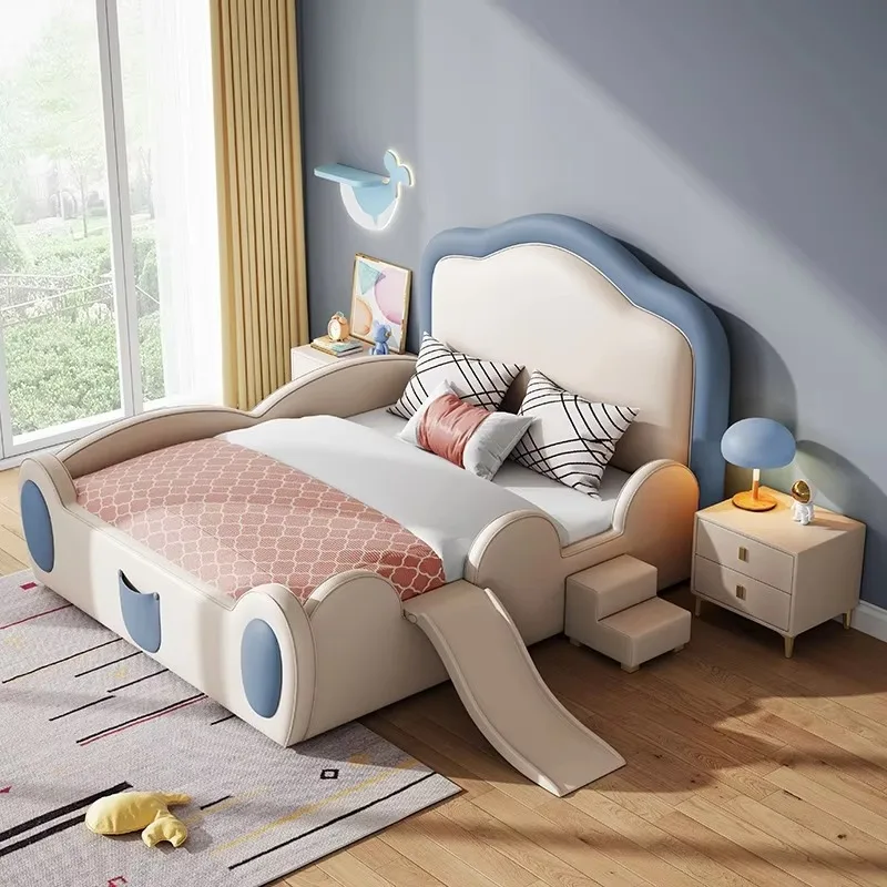 Wooden Modern Frame Bed European Pretty Unique Children Living Room Beds Kids Princess Girls Boy Cama Infantil Bedroom Furniture