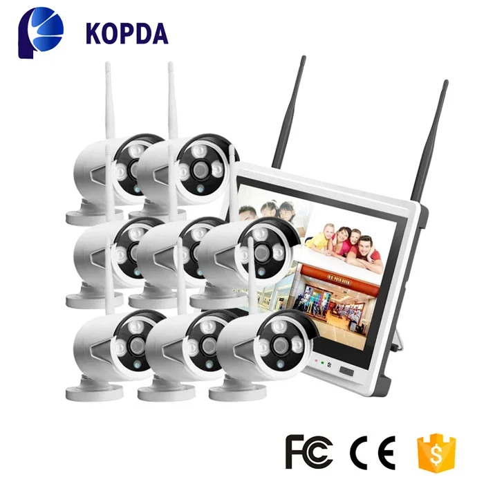 Full Set 8ch Wireless Outdoor Ip Cctv Camera Security System Kit