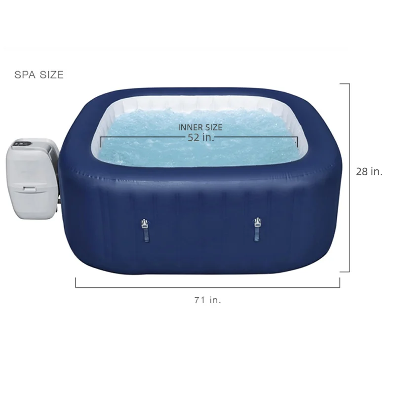 

230 Square Half Clip Net Inflatable Outdoor Massage Bubble SPA Pool Constant Temperature Heating for 5-7 People