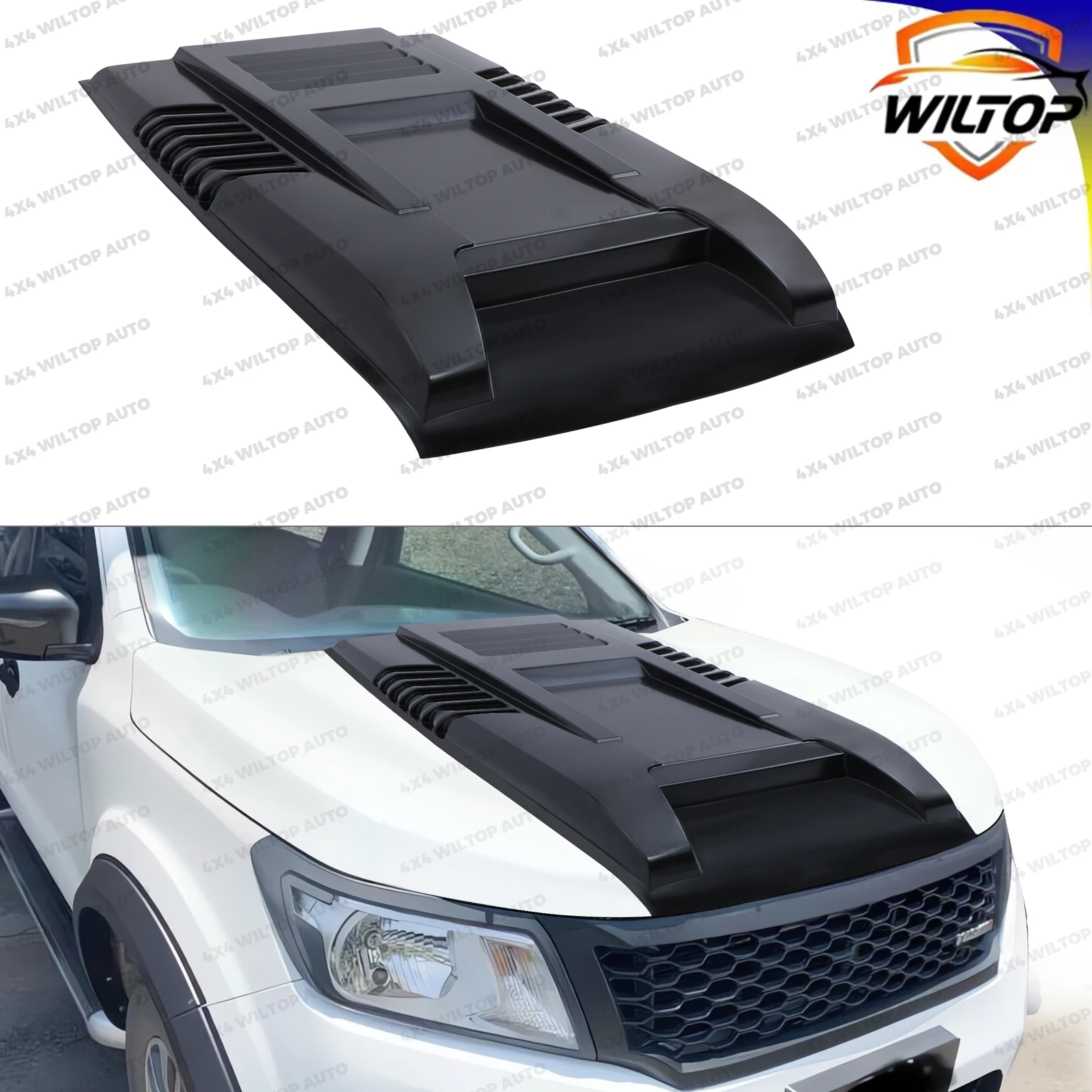 

Matte Black Front Bonnet Scoop Hood Cover FOR NISSAN NAVARA Np300 2015-2020 Frontier D23 Bonnet Guard Protector Car Accessories